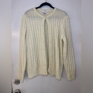 Vintage!! Cream Button-Up Cardigan
